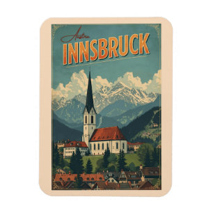 Imán Viajes retro Innsbruck Tirol - Regalos de los Alpe