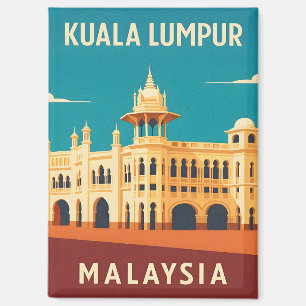 Imán Viajes Retro Vintage Kuala Lumpur Malasia