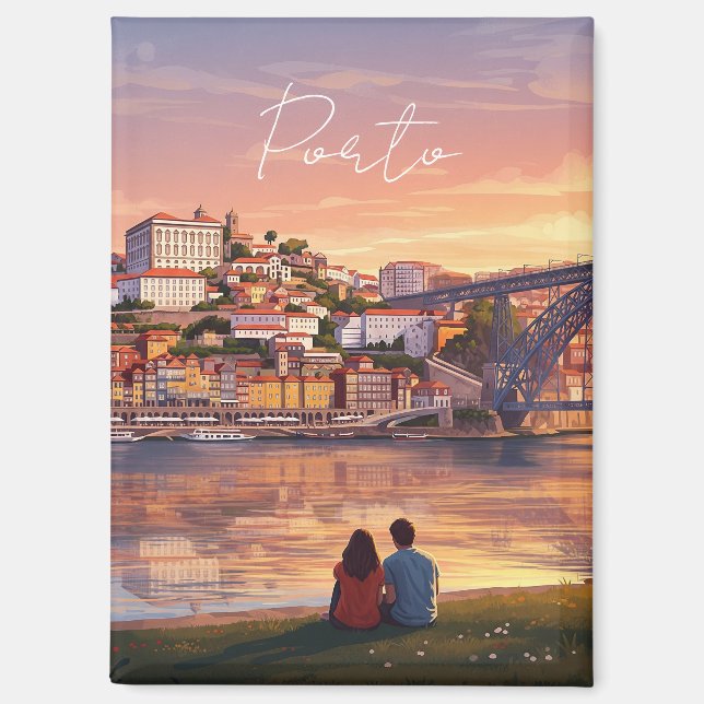 Imán Viajes románticos en Porto Portugal (Anverso)