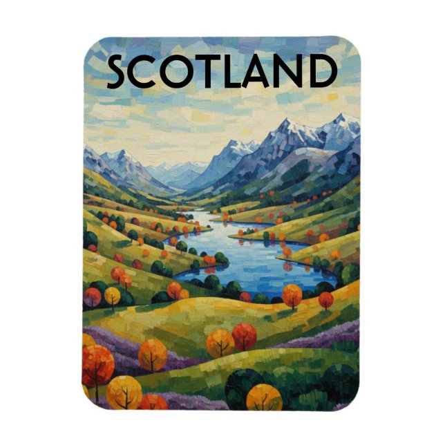 Imán Viajes Tierras Altas de Escocia (Vertical)