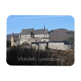 Imán Vianden Castle Winter View, Luxemburgo