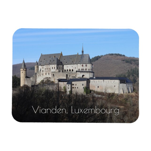 Imán Vianden Castle Winter View, Luxemburgo (Horizontal)