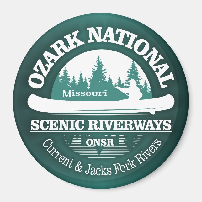 Imán Vías Nacionales Escénicas de Ozark (CT) (Frente)