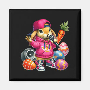 Imán Vibe de micrófono de Hip Hop Bunny Easter Eggs Eas