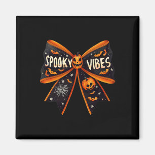 Imán Vibes Coquette Bow Groovy Halloween Mujeres Chicas