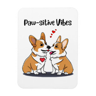 Imán Vibes Corgis enamorados