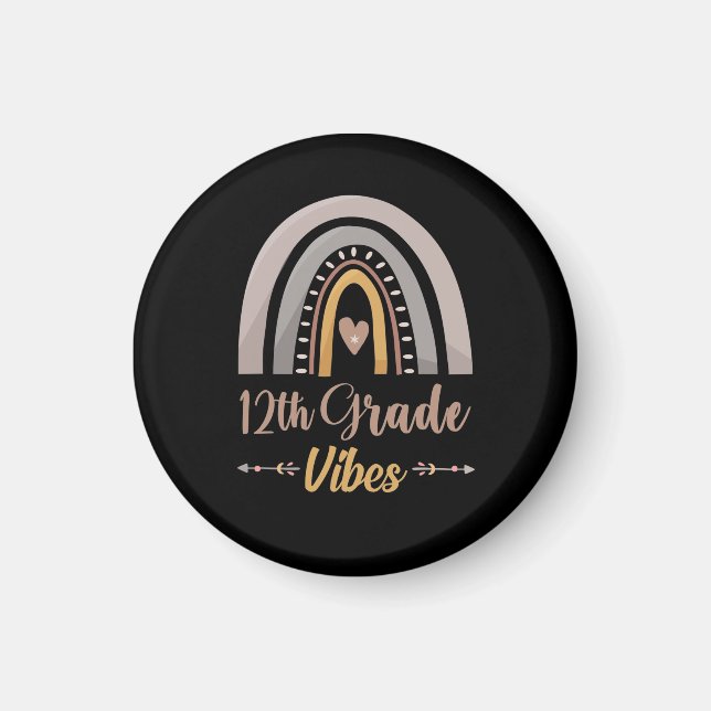 Imán Vibes de 12º Grado Duodécimo Grado Regreso a Clase (Frente)