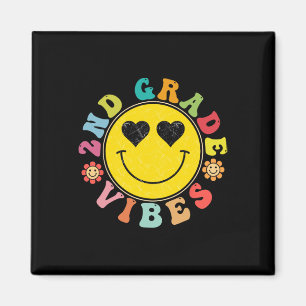 Imán Vibes de 2º grado Feliz Regalo de sonrisa a Scho