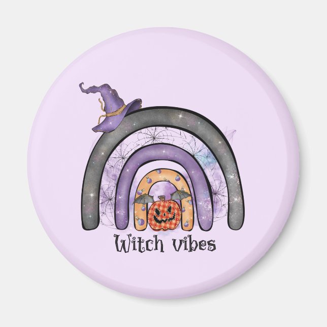 Imán Vibes de bruja Black Rainbow (Frente)
