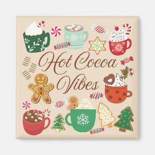 Imán Vibes de Navidades de cacao caliente