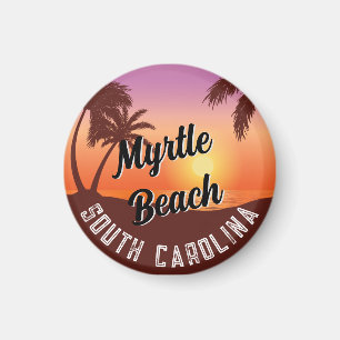 Imán Vibes de playa retro Myrtle: recuerdo de los años 