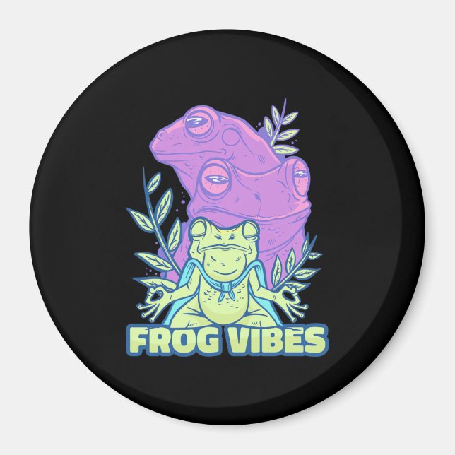 Imán Vibes de rana de yoga (Frente)