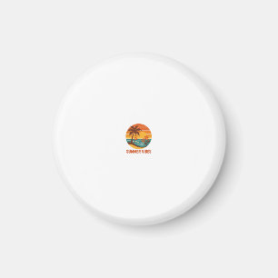 Imán Vibes de verano - Diseño brillante, tropical y div