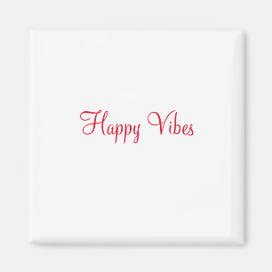 Imán Vibes felices rojas vacaciones simple y mínima cal