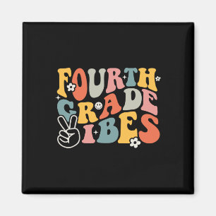 Imán Vibes Grado - Equipo De 4º Grado Retro Primer Día 