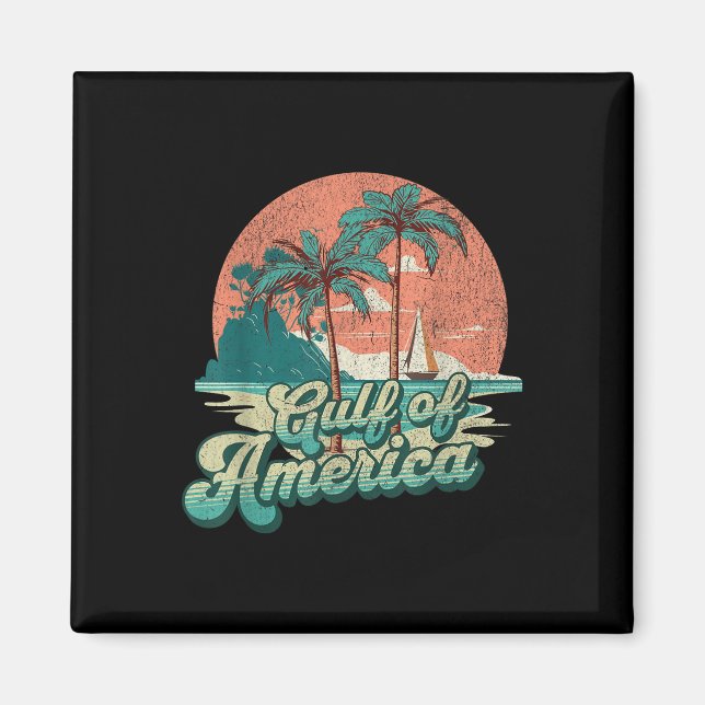 Imán Vibes Retro Sunset Beach - Golfo De Estados Unidos (Frente)