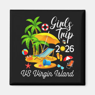 Imán Vibra de viaje de chicas tropicales de verano a la