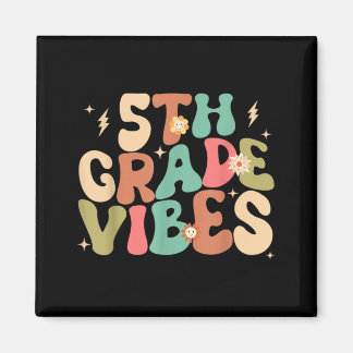 Imán Vibraciones de 5º Grado Groovy Regreso a la Escuel