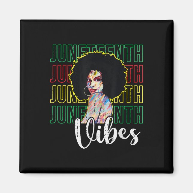 Imán Vibraciones de Juneteenth Libertad - 19 de junio d (Frente)