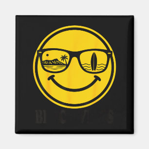 Imán Vibraciones de playa surf sonrisa cara gafas de so
