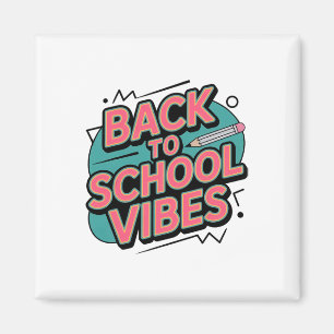 Imán Vibraciones de Regreso a la Escuela Lápiz Retro Pr
