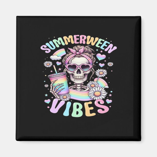 Imán Vibraciones de Summerween Dulce Chica Esqueleto Ve (Frente)