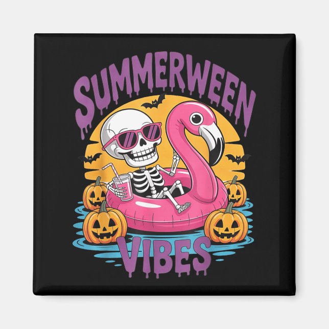 Imán Vibraciones de Summerween Esqueleto Flamenco Espel (Frente)