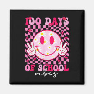 Imán Vibraciones del 100º día de escuela Cara sonriente