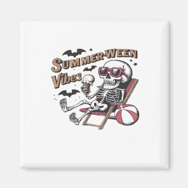 Imán Vibraciones Felices de Sumerween Esqueleto Helado  (Frente)