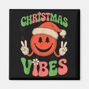Imán Vibraciones Navideñas Divertidas Cara Sonriente Go