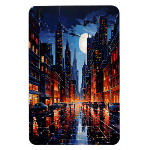 Imán Vibrante paisaje urbano nocturno
