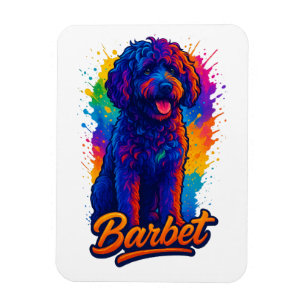 Imán Vibrante perro Barbet arte pop