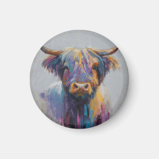 Imán Vibrante regalo de choza Highland - Highland Cow M