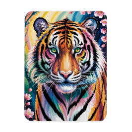 Imán Vibrante retrato del tigre de fantasía | Exótico