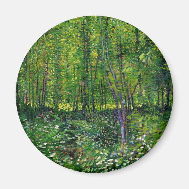 Imán Vicente Van Gogh Trees Y Subcrecimiento (Frente)