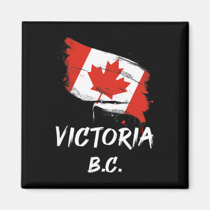 Imán Victoria Bc Canadá Bandera de mancha Viaje Vacacio