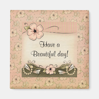 Imán Victoria Blossoms Pearls Fridge Magnet