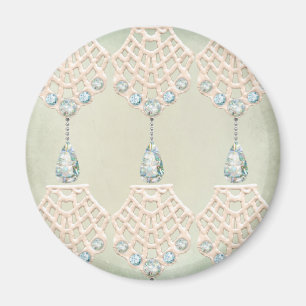 Imán Victoria de diamantes de imitación verde azulados
