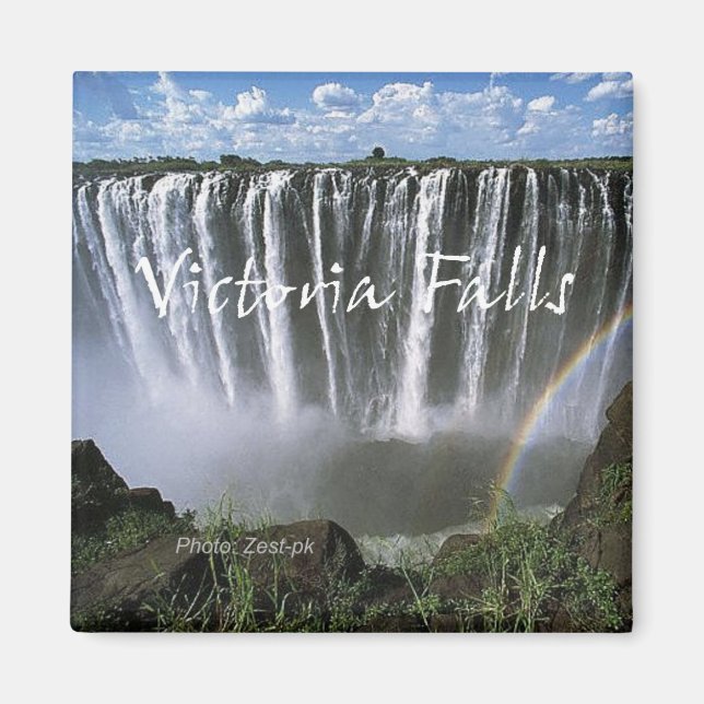 Imán Victoria Falls Travel Souvenir Photo Fridge Magnet (Frente)