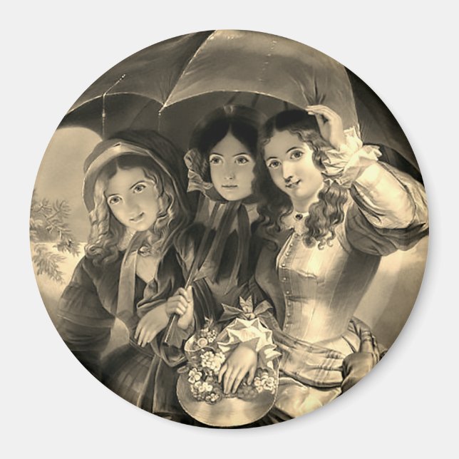 Imán Victoriana victoriana victoriana de la lluvia de p (Frente)