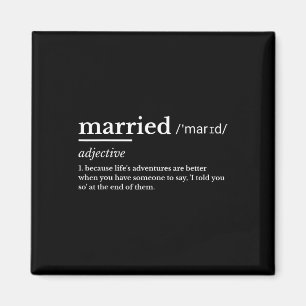 Imán Vida casada Divertida definición Chiste Humor Matr