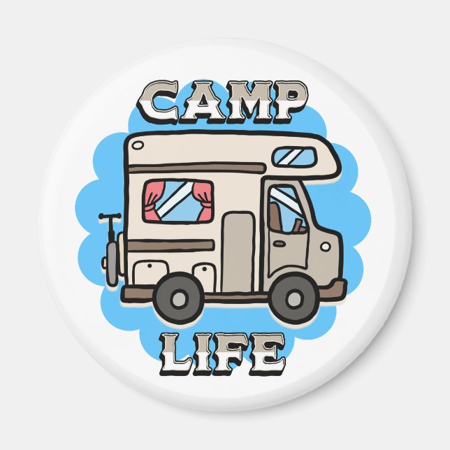 Imán Vida de Campamento | Camper Retro (Frente)