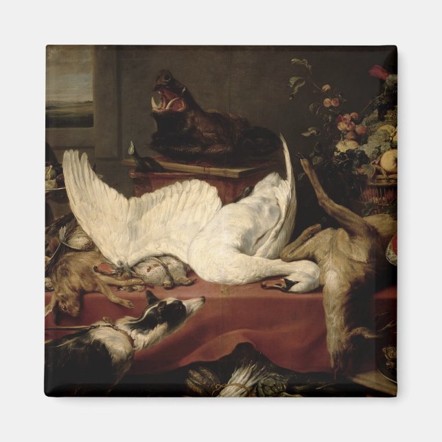 Imán Vida de caza y mariscos (Frente)