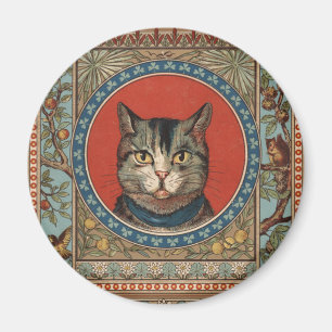 Imán Vida de gato vintage para gato clásico victoriano