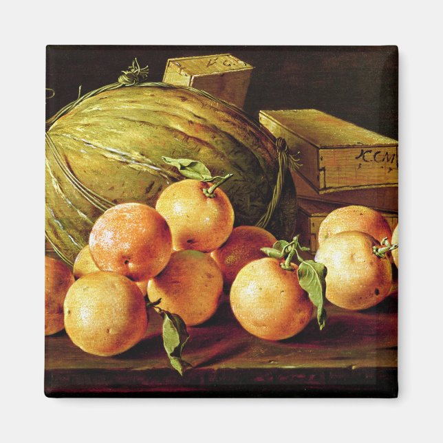 Imán Vida de Naranjas, melones y cajas (Frente)