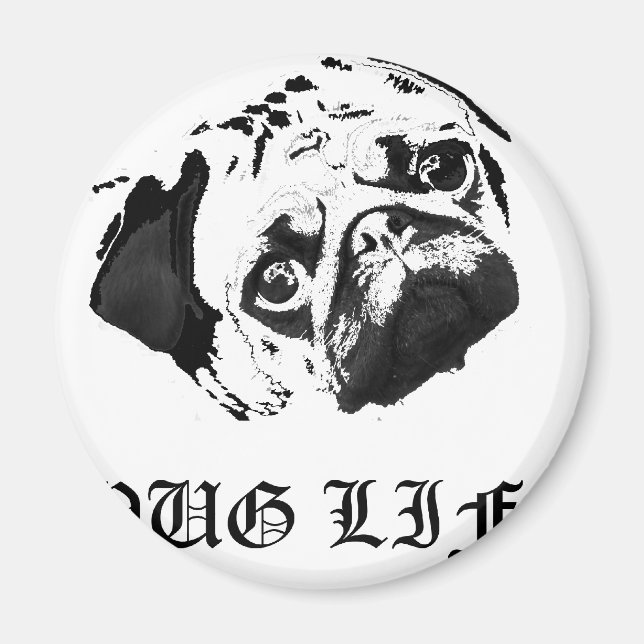 Imán Vida de Pug (Frente)