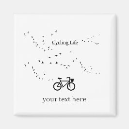 Imán Vida en bicicleta, libre como personalizable de pá