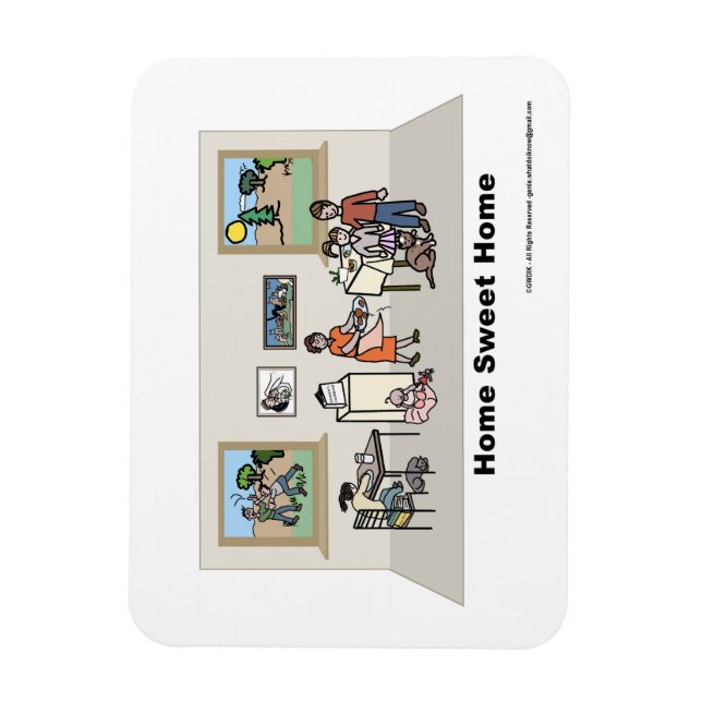 Imán Vida familiar - Hogar dulce hogar (Vertical)