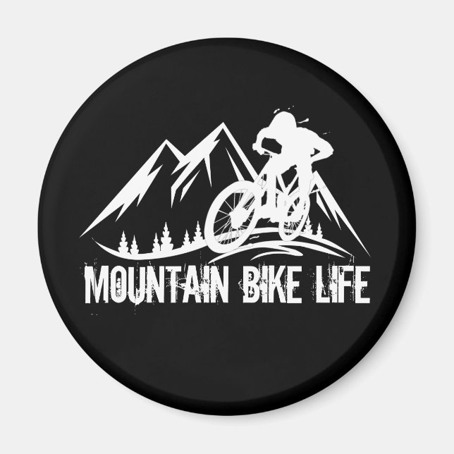 Imán vida libre en bicicleta de montaña (Frente)
