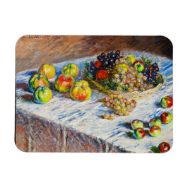 Imán Vida muerta - manzanas y uvas Claude Monet